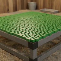 Easy to Clean Sheep Slatted Floor Reinforced Structure Plastic Goat Flooring Panel Anti-Slip Surface Interlocking Livestock Floor Tile for Farmers
