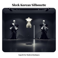 Slim Profile Clothing Display Stand Stable Metal Base Flat Chest Mannequin Easy to Assemble Half Body Dress Form Linen Covered for Retailers, Fashion Designers, Online Sellers, Boutique, Photoshoot, Photography Studio, Home