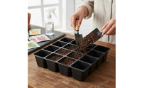 16 Cells Starter Tray Reusable Square Cells Propagation Tray Seedling Starter Pots for Greenhouse, Balcony