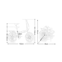 20 Inch Folding Cycle Aluminum Alloy Frame Cycling Equipment Fenders Included
