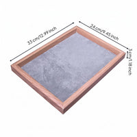 Rectangular Jewelry Display Tray Open Back Cloth-Lined-Lined Jewelry Tray Easy to Organize Home Organizer Velvet Velvet-Lined
