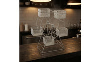 Rotating Wheel Snack Rack Stainless Steel Rotating Wheel Snack Stand Wire Basket Rack Tabletop