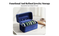 Large Capacity Bangle Storage Box Zipper Closure Velvet Bangle Box Portable for Travelers, Women, Home Use, Dressing Table, Dresser