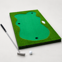 Indoor Putting Green, 3m Practice Putting Mat with 12 Holes, Portable Synthetic Turf for Office Home Golfers