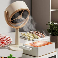 Compact Desktop Range Hood Low Noise Portable Smoke Extractor Activated Carbon Filter for Hot Pot, Small Apartment