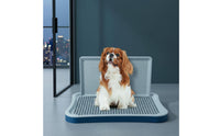 Non-Slip Grid Mesh Dog Toilet Tray Removable Grate Dog Potty Box with Wall Easy to Clean Mesh Training Toilet Anti-Splash