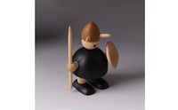 3 Pieces Wooden Nordic Figurines Black Accents House Decoration Retro Style Holiday Decor
