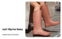 Women's Rubber Boots Non-Slip Knee-High Rain Boots Korean Design for Students, Rainy Days, Commuting, Gardening