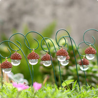 9 Pieces Miniature Design Bonsai Hanging Decoration Woodland Acorn Charm Acorn Ornament for Plant Pot