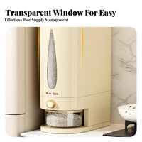 Moisture-Proof Rice Dispenser Large Capacity Push Button Rice Bin Space-Saving for Countertop