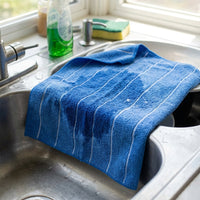 Large 45cm x 65cm Microfibre Cloth and Microfibre Towel, Thickened Striped Cleaning Cloth, High Absorbency for Kitchen, Car Wiping and Bathing