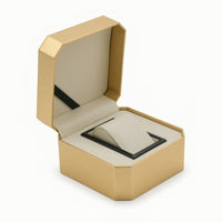 Hinged-Lid Watch Box with Cushion Soft Octagonal Watch Holder Simple Jewelry Box with Cushion Lightweight for Gifters