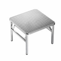 Foldable Design Square Folding Table Space-Saving Square Steel Dining Surface Installation-No-Assembly Portable Furniture Easy to Clean for Street Vendors, Restaurant Owners, Outdoor, Barbecue, Events, Camping
