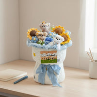 Cute Design Pipe Cleaner Puppy Arrangement Chenille Stem Dog Arrangement for Women, Girlfriend, Mother's Day, Anniversary, Home Decor