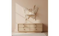 Boho Design Wooden Butterfly Shelf Easy Mounting Butterfly Wall Decor Shelf Lightweight Sturdy for Living Room, Bedroom, Office