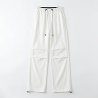 Trousers for Women High Waist Cargo Joggers with Drawstring, Ladies Wide Leg Polyester for Streetwear, Sweatpants
