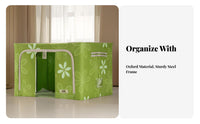 Foldable Framed textile Storage container Space Saving foldable Framed Box Sturdy Frame Stackable for Students, Homeowners, Closet, Bedroom, Under Bed, Dorm Room