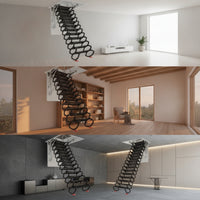Fold-down Attic Ladder Space-Saving Folding Attic Ladder Compact for Home