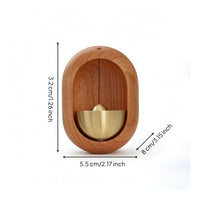 Brass Bell with Wooden Shell Minimalist Wooden Wall Bell Compact Door Chime for Homeowners, Uncluttered Lifestyle Advocates, Entryway
