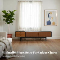 Vintage Television Cabinet Multi-Functional Wooden Storage Console with Drawers Wood Sideboard Cabinet for Interior Design Enthusiasts, Homeowners
