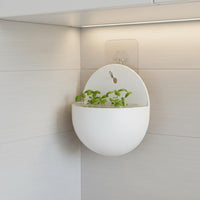 Drill-Effortless Installation Wall Hanging Planter Minimalist Design Wall Mounted Plant Pot Multipurpose Use Semi-Circular Hanging Pot