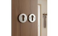 Stainless Steel Keyhole Escutcheon Metal Construction Keyhole Cover Plate Brushed Finish Door Lock Escutcheon