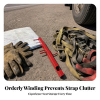 Hand Crank Strap Tensioner Steel Cargo Strap Winder Hooked Cutout