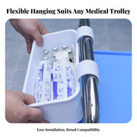 Space-Saving Side-Hanging Utility container Easy to Install Hanging trolley container Multi-Functional Organizer Container long-lasting for Hospital Personnel, Home Organizers, Students, Treatment Room, medical facility, lab, Office