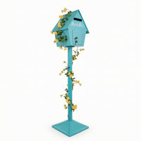 House-Shaped Mailbox with Stand Decorative Mail Box Outdoor for Weddings