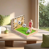 Wooden Tabletop Football Game with Target Board Compact Toy Football Game Competitive Fast-Paced for Playroom