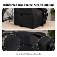 Water-Resistant Insulated Bike Bag Aluminum-Foil Lined Cycle Rear Storage Bag Soft-Sided Flap Top