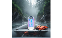 Iridescent Waterproof Bucket Bag PVC Material Holographic Dry Bag Multi-Functional Fold-down Top Waterproof Sack for Boating, Swimming, Camping