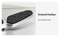 2 Pieces Rear Passenger Footrest Anti-Slip Grip Foot Peg Space-Saving Foot Pedals for Passengers, Kids