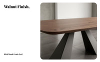 Rectangular Four-Leg Table Minimalist Design-for-Work Desk Walnut Color Household Furniture for Families, Professionals, Home Office, Living Room