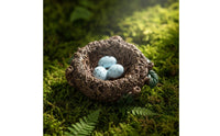 Miniature Bird Nest Realistic Bird Nest Ornament Artificial Figurine for Crafters, Fairy Gardens, Miniature Gardens