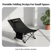 Foldable space-saving resting Cot Folding Design Adjustable Reclining Lounger exceptionallyLightweight Nap Bed Breathable Fabric for Office Workers, Travelers, Workstation, Dorm Room, Travel, Beach