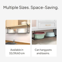 Foldable Iron Kitchen Storage Rack No-Drill Organizer