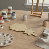 DIY Handprint Flower Plaque Paintable Surface Holiday Decoration for New Moms