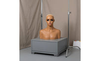 Mannequin Head with Shoulders Flesh-Toned Hairpiece display Bust Shoulder Form Bust Mannequin