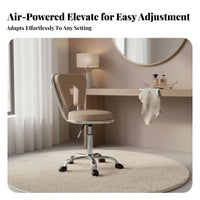 Rolling Caster Wheels Adjustable Swivel Seat with Backrest Modern Minimalist Design Adjustable Swivel Stool U-backBack Padded Cushion Mobile Seating Stable Load-Bearing for Beauticians Artists, Kitchen, Beauty Salon, Dental Office Medical Office