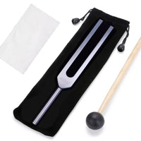 3 Pieces Tuning Fork Set with Mallet Easy Carrying Tuning Fork Kit Meditation Instrument for Adults