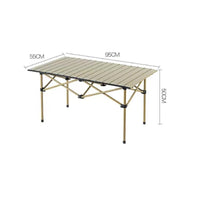 Lightweight Folding Camping Table Easy to Carry Roll-up Camp Table Anti-Slip Feet Outdoor Furniture for Barbecue