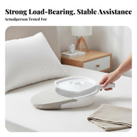 Unisex Design Bedpan with Lid Easy to Clean Personal Care Aid Spill-Resistant Toileting Container Ergonomic Shape for Bedridden Patients, Elderly, Caregivers, in-Bed, Nursing Home, Hospital