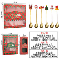 Christmas Stainless Steel Spoon and Fork Set with Snowman Design