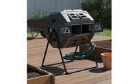 160 L twoChamber Compost Tumbler Ventilated Dual Chamber Compost Tumbler Temperature Gauge Tumbling Composter