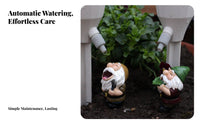 2 Pieces Self Watering Gnome Stakes Time-Saving Gardener Solution Automatic Watering Stake Set Drip Irrigation Decorative Plant Dripper Kit