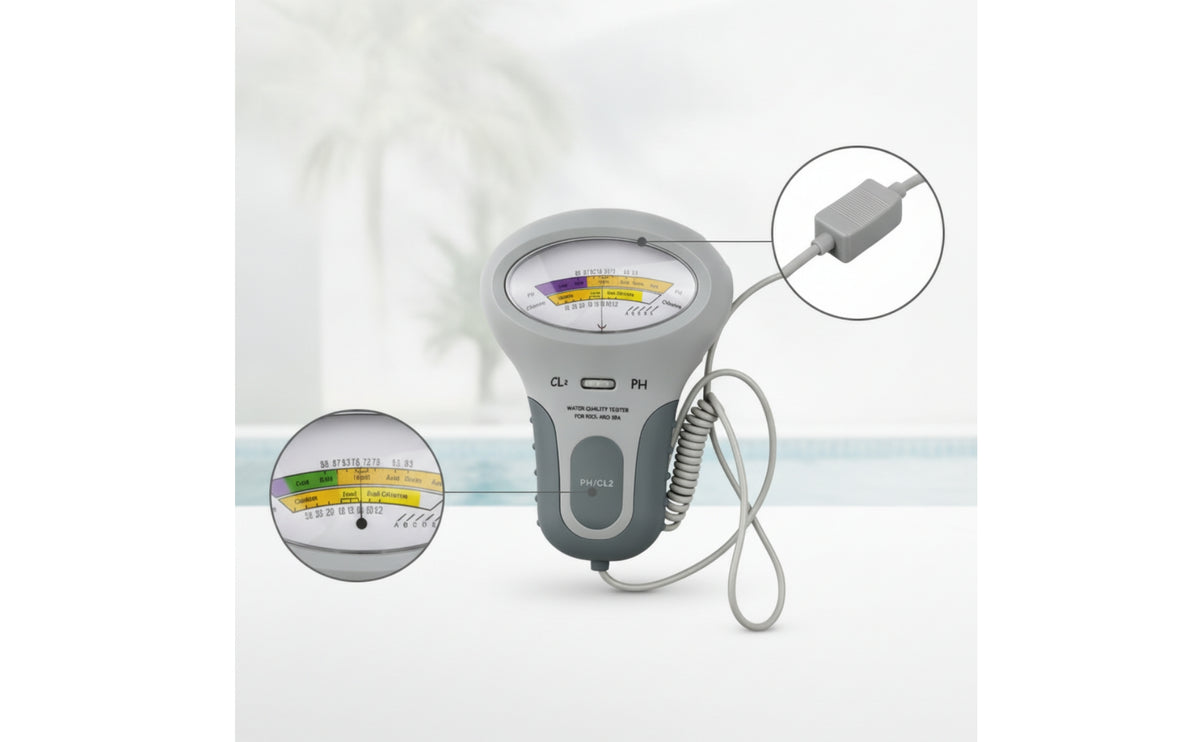 pH and Tester Handheld Water Quality Tester with Measurement Tip Multiparameter Meter with Measurement Tip for Swimming Pools, Spas, Heated Spas