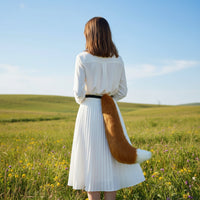 Faux Fiber Canine Ears and Tail Set Soft Canine Ears and Tail Soft Accessory Furry for Cosplayers