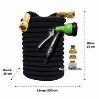 Flexible Garden Hose Set, Expandable Hose with 8-Function Garden Sprayer, TPE/Latex Hose for Irrigation, Car Washing
