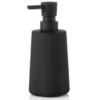 Ribbed Pump Bottle Dispenser Compact Plastic Pump Bottle Minimalist Soap Dispenser BPAsafe for Minimalists, Guest Room